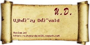 Ujházy Dévald névjegykártya